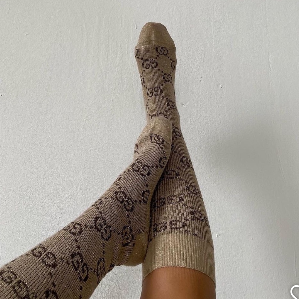 Gucci interlocking GG glitter socks